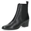 Stiefelette CAPRICE, Damen, Gr. 37,5, schwarz, Leder, Textil, elegant, Schuhe, Blockabsatz, Ankleboots, Businessschuh mit praktischer Anzhiehlasche