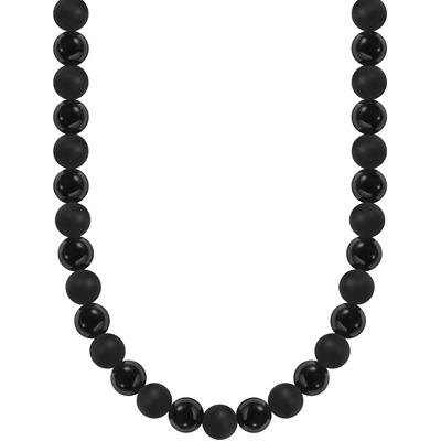 Kette ohne Anhänger THOMAS SABO "Talisman-Kette/Beadskette, KE2304-698-11-L70" Gr. 70, silber (silberfarben, schwarz), Halsketten, Damen, 70, Silber 925 (Sterlingsilber), mit Onyx Image