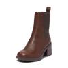 Chelseaboots TIMBERLAND "BELLEVAUXMID CHELSEA BOOT", Gr. 39, braun (schwarz braun full grain), Leder, sportlich, Schuhe, Stiefelette, Winterschuhe, Ankle Boots