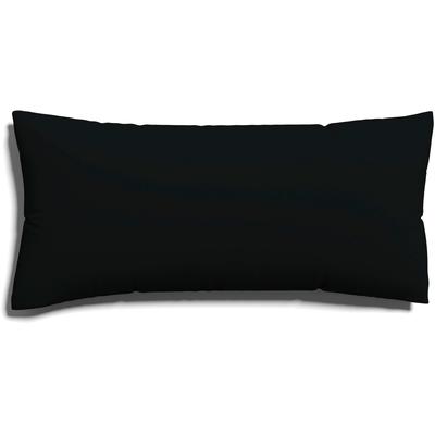 Kissenbezug SCHLAFGUT "EASY Jersey", schwarz (off, schwarz), B:40cm L:80cm, Jersey, Obermaterial: 100% Baumwolle, Kissenbezüge, Kissenhülle mit Reißverschluss, weich und saugfähig, Kissenbezug Image