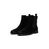 Chelseaboots TOMMY HILFIGER "FLAG SUEDE CHELSEA BOOT", Damen, Gr. 41, schwarz, Veloursleder, Elastischer Einsatz, klassisch, Schuhe, Stiefelette, Businessschuh mit Hardcover-Flagge an der Ferse