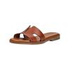 Pantolette PAVEMENT "Pavement Pantoletten Leder", Damen, Gr. 39, braun (tan), Leder, casual, Schuhe
