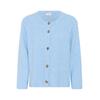 Strickjacke SAINT TROPEZ "MaleenSZ Cardigan", Damen, Gr. L, blau (starlight blau), Strick, Obermaterial: 53% Baumwolle, 25% Polyamid, 20% Polyester, 2% Elasthan, unifarben, modisch, regular fit, Rundhals, Kurzarm, Strickjacken