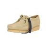 Schnürschuh CLARKS "Wallabee Maple Suede", Damen, Gr. 41, beige (sand), Leder, casual, Schuhe, mit unverwechslebarer Kreppsohle
