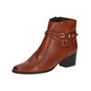 Stiefelette CAPRICE "Caprice Stiefelette Leder", Damen, Gr. 40, braun (cognac), Leder, casual, Schuhe