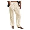 Loose Fit Plus Size Hose mit Flachs-Baumwoll-Mischung