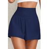 Stretch-Badeshorts mit hoher Taille und Taschen