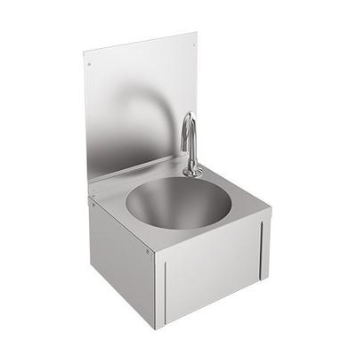 KWC Aquarotter Einzelwaschtisch, ANIMA, Edelstahl, 305x501x268 mm, Kniebetätigung, 2000101028 2000101028 Image