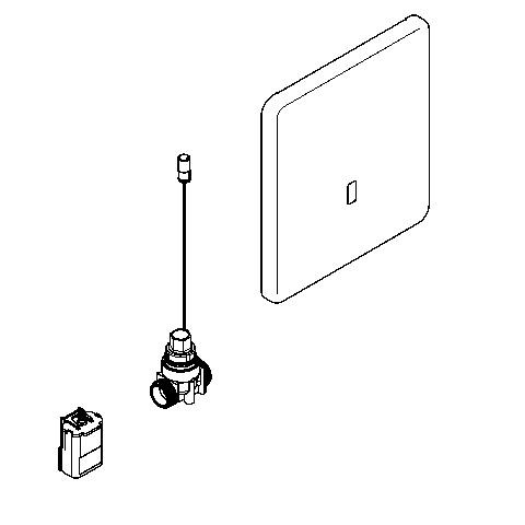 KWC Aquarotter Urinalspülarmatur, F5, elek., DN15, UP, Umrüstung AQUAMAT+TRONIC, Batt., 2030063777 2030063777 Image
