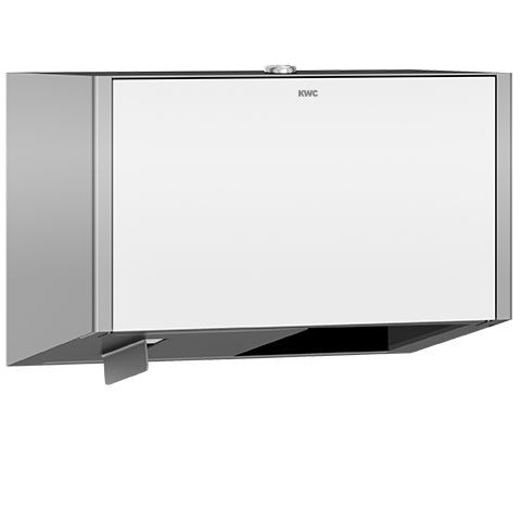 KWC Aquarotter WC-Doppelrollenhalter, EXOS, Edst., 280x193x147 mm, AP, Front ESG weiß, 2030034670 2030034670 Image