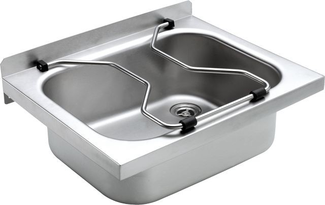 KWC Aquarotter Ausgussbecken, SIRIUS, Edelstahl, 500x215x400 mm, Wandmontage, Klapprost, 207.0000.05 207.0000.057 Image