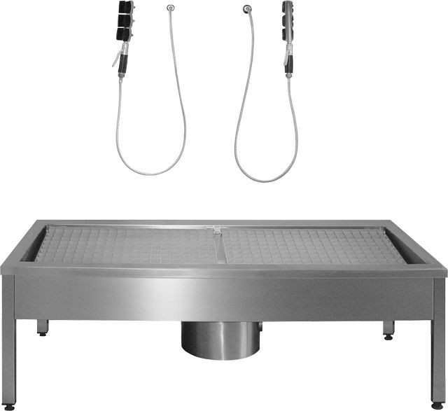 KWC Aquarotter Stiefelreinigungsanl., SIRIUS, Edst., 1400x500x600 mm, 2 Reinigungsplätze, 2000100355 2000100355 Image