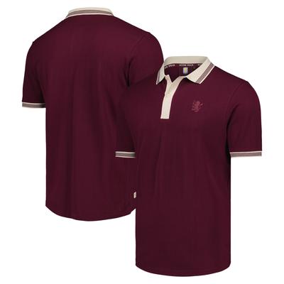 Aston Villa Nadelstreifen-Poloshirt – Weinrot – Herren Image