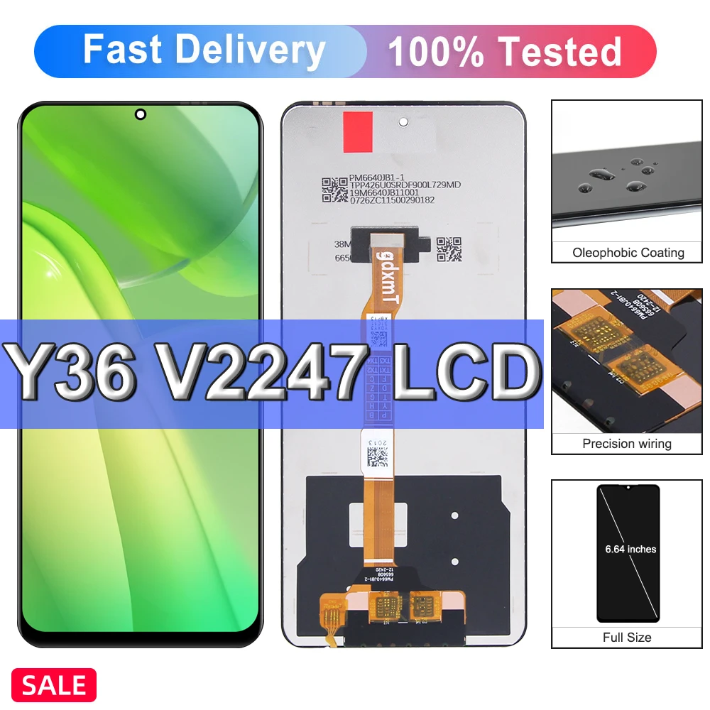 Y36 Display Für Vivo Y36 4G V2247 LCD Display Touch Screen Ersatz Teile Für Vivo Y36 Display Bildschirm Image