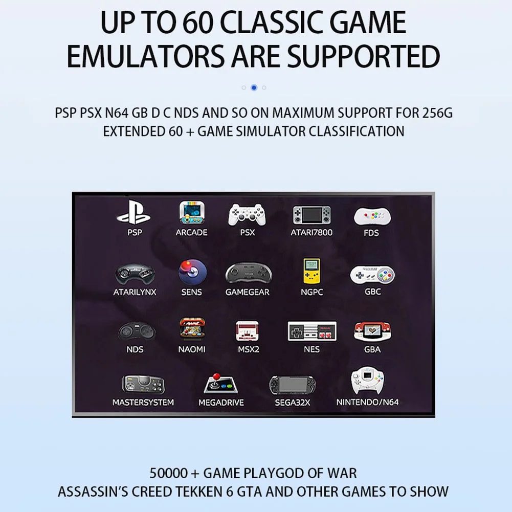 G11 Pro Retro-Heimkonsole, integrierte über 10.000 Retro-Spiele, Plug-and-Play, 4K-HDMI-kompatibler Ausgang mit 2,4 G Wireless Dual Gamepad Image