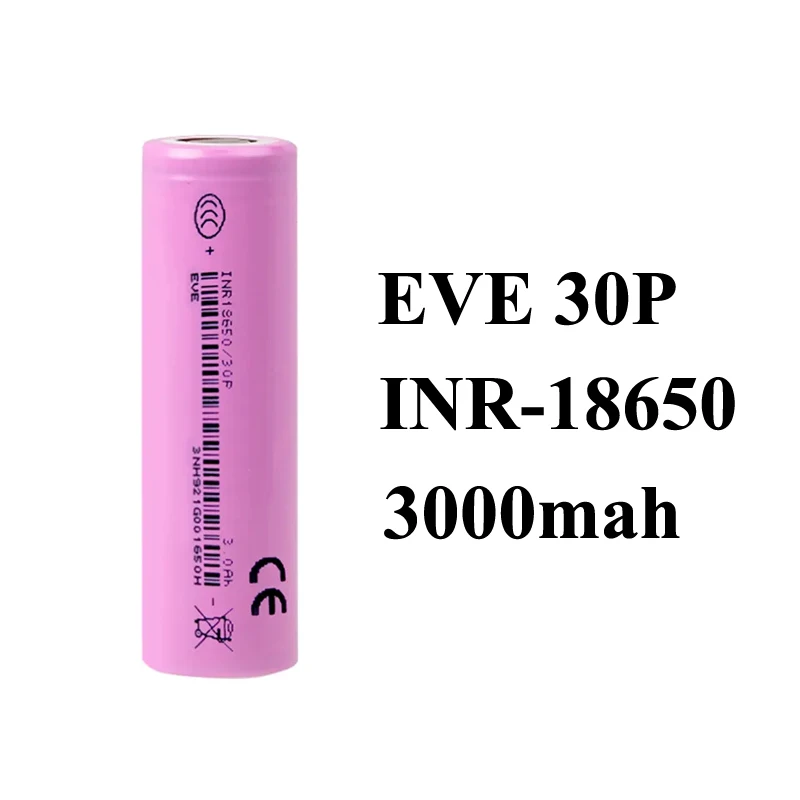 Original EVE 30P INR 18650 3000 mah 30A 3,6 V 30amp Entladung Lithium-Batterie Wiederaufladbare 18650 Batterien für Power werkzeuge Spielzeug Image