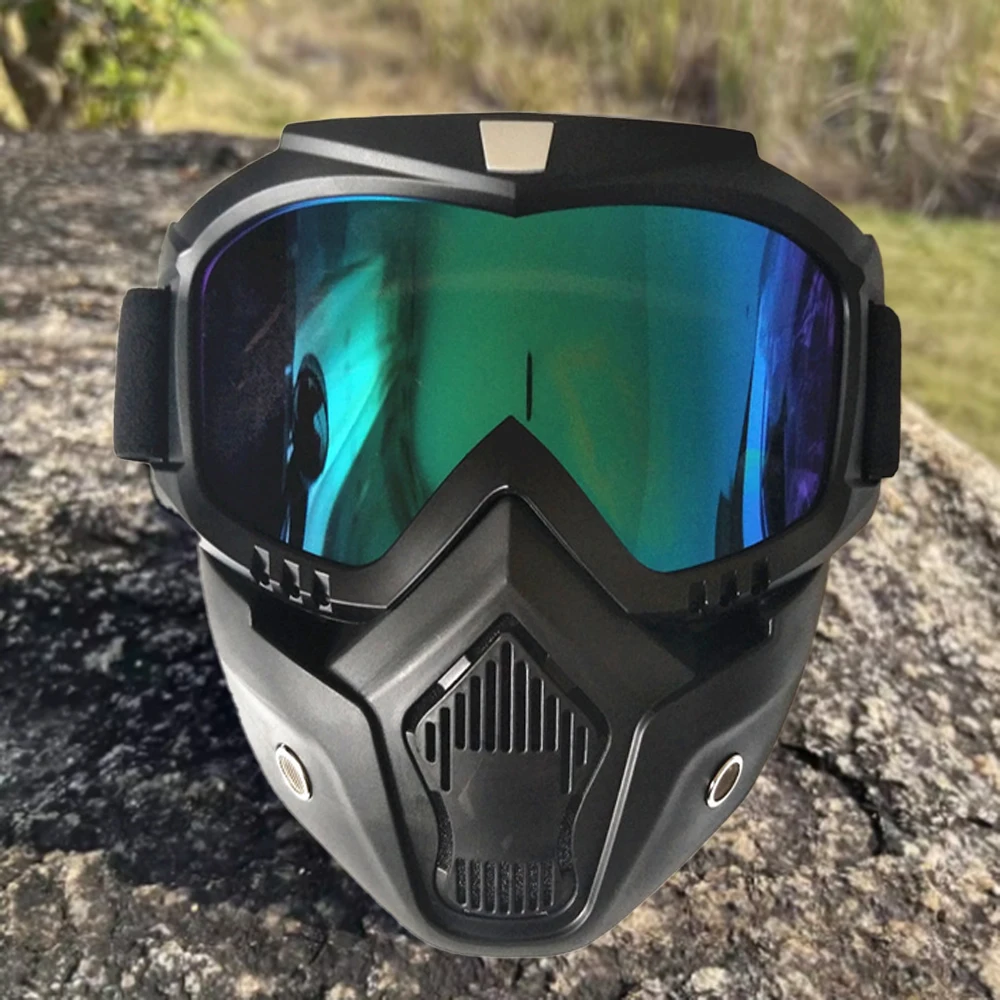 Motorrad Gesichtsmaske Brille Off-Road Motorrad Schutzbrille Reiten Taktische Maske Sommer UV-Schutz Sonnenbrille Image