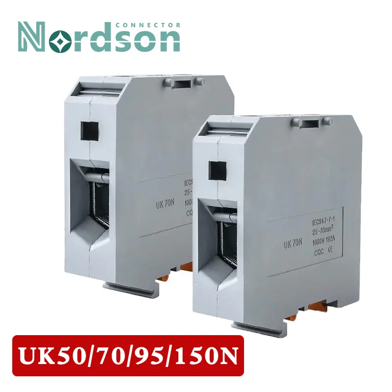 UK50N UK70N UK95N 150N Schienentyp-Verbindungsklemme 1000V 150A 192A 232A 309A Hochstrom-Messingkabelklemmenblock-Verbinder Image