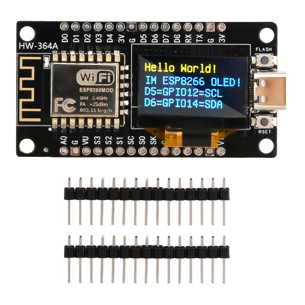 ESP-12F NodeMCU ESP8266 WIFI Development Board Modul CH340C mit 0,96 OLED Bildschirm Gelb Blau Display Für Arduino Image