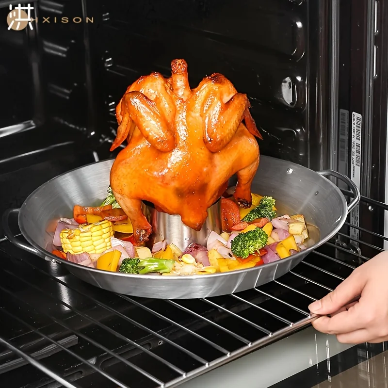 1 Stück großer Truthahngrill aus Edelstahl, perfekt zum Grillen mit Kochen im Freien, langlebige Grillwerkzeuge Image