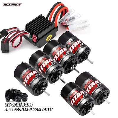 RC 550 Bürstenmotor 10T-55T ESC 320A Geschwindigkeitsregelung Combo Set Hill Climb Drift Racing Wasserdicht für 1/10 RC Cralwer Auto/Boot