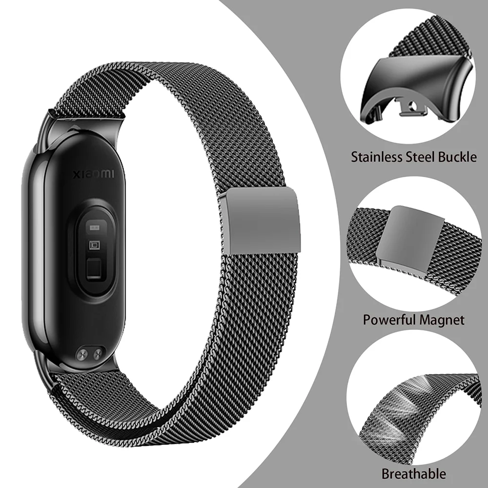 Milanese Loop Für Xiaomi Mi Band 10 NFC Strap Ersatz Correa Miband 8 Sport Uhr Band für Xiaomi Smart Band 9-10 Zubehör Image