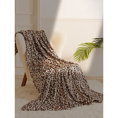 Fleece Throw Blanket Cheetah Leopard Print Flannel Blanket for Twin Bed Soft Lightweight Microfiber Blanket for Bed Couch Sofa