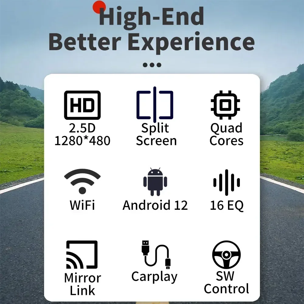 Android Car Multimedia for Skoda Citigo 2012-2019 6.86" Screen 1 Din Radio Stereo Head Unit