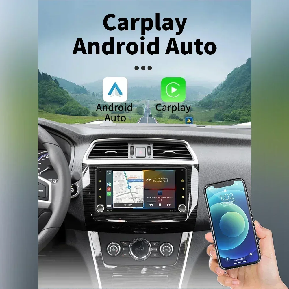 Wireless Carplay Android Auto Android Car Multimedia 2Din Radio for Toyota Yaris 3 2013-2020 Head Unit GPS WIFI 7" Screen Stereo