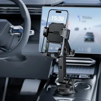 Universal Car Phone Holder Cell Phone Mount Stand Adjustable Car Cup Phone Mount for IPhone 16 15 14 Por MAX Huawei Samsung