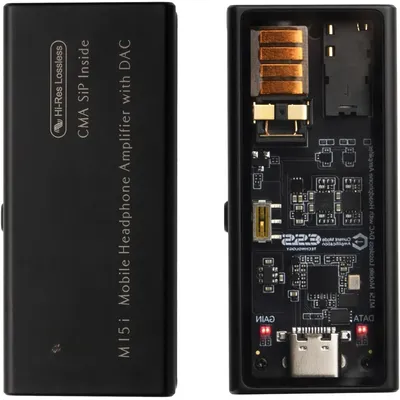 M15i Headphone Amplifier Portable DAC USB DAC Amp with Dual-Jack, Portable Headphone Amp - Apple MFi Certified, Hi-Res DAC