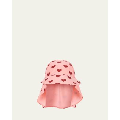 Konges Slojd Girl's Manuca Heart-Print Sun Hat