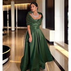 Elegantes A-Linien-Besetztes Abendkleid Bodenlanges Formelles Hochzeitskleid Schulterfrei Spitze und Falten