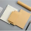 A5A6A7B5 Carta a fogli mobili a sei fori con nucleo interno staccabile e linea orizzontale in carta Kraft sostituibile/quaderno da ufficio vuoto