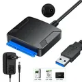 Cavo adattatore da USB 3.0 a SATA per disco rigido SSD HDD SATA III da 3,5/2,5 pollici Supporto UASP compatibile con USB 1.1 2.0 3.0