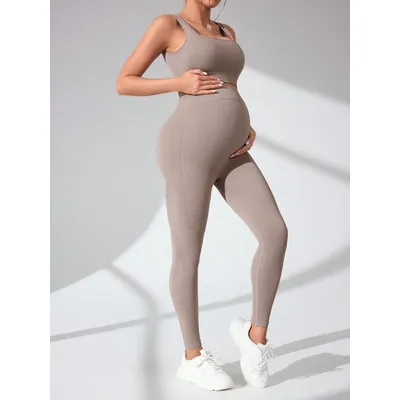 Pregnant Women Yoga Suit Moisture-wicking Quick-drying Sports Fitness Bra Trousers Suit Women Jumpsuit Maternitywinter Suit