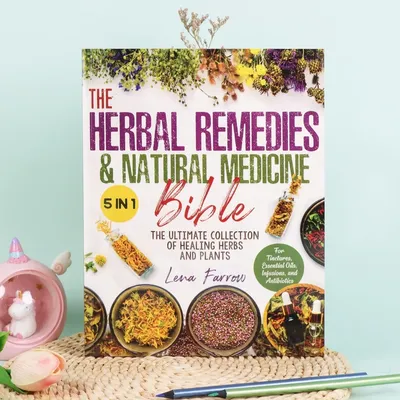 The Herbal Remedies & Natural Medicine Bible The Ultimate Collection Of Healing Herbs And Plants To Grow English Paperback Book