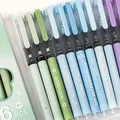 6 pezzi Morandi colore penne a sfera ad asciugatura rapida set di penne liquide creativo fai da te studente penne neutre regali di cancelleria per studenti