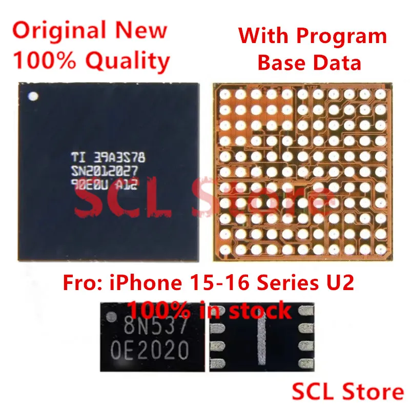 (1-5Set) New IC For iPhone15 15PRO MAX 16pro max 16PM U2 charging IC SN2012027 with Data For U2 rechargeable touch
