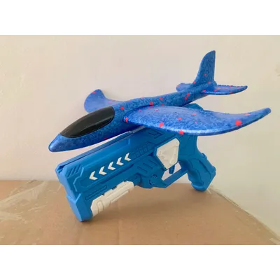 Foam Plane Catapult Launcher for Kids - Safe Flying Glider Toy with 1 Plane, Outdoor STEM Fun Game (Easy Grip & Portable)