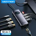 Vention 10 in 1 HUB USB HDMI DP 4K @ 60Hz Adattatore RJ45 Splitter Tipo C HUB 3.0 PD 100W Caricatore Docking Station per MacBook Laptop