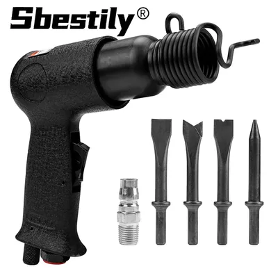 Sbestily 150/190mm Air Hammer Industrial Air Shovels Set Mini Air Chisel Multifunctional Pneumatic Tool Hammer Drill