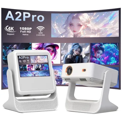 projector 4k A2pro Android Projector - 4K/1080P, Dual Screen, Touch Control, Home Cinema, Gaming & Singing