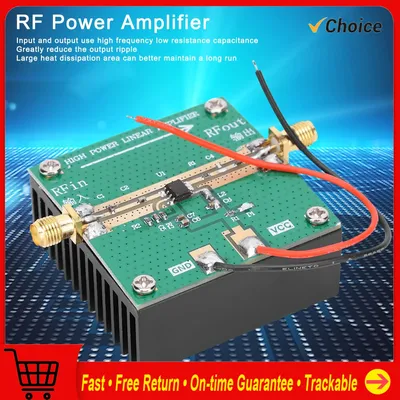 2.4GHZ RF Amplifier Radio Amplifier RF2126 RF Power Amplifier 400‑2700MHz 2.4GHZ 1W Amplifier with Heatsink RF Power Amplifier