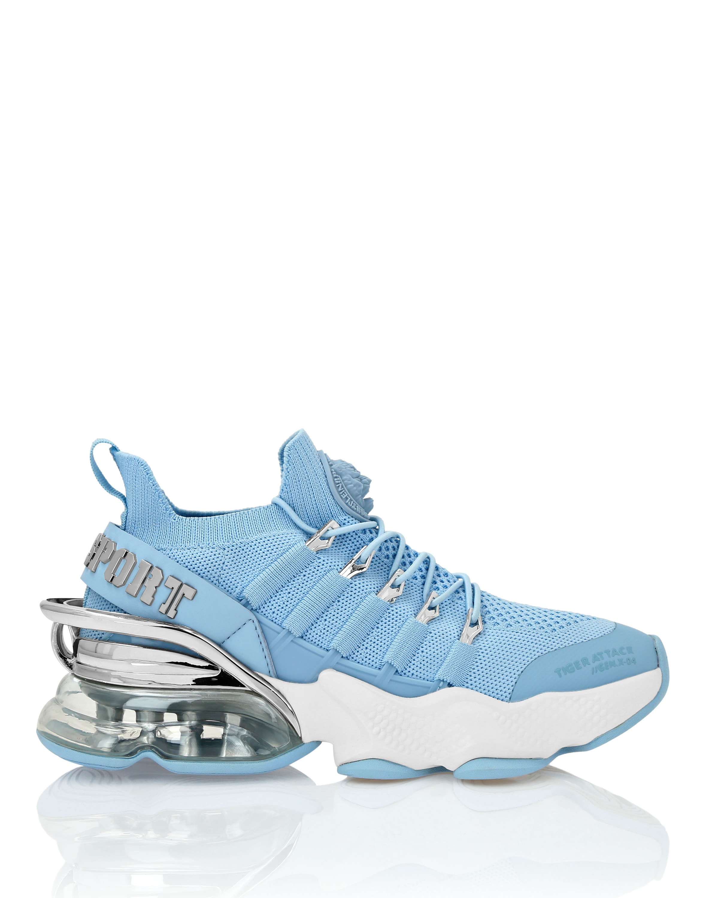 Sneaker PLEIN SPORT "Tiger", Gr. 38, Normalschaft, blau (07, lightblau), Schuhe