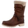 Winterstiefel TOM TAILOR, Damen, Gr. 37, braun, Lederimitat, Textil, used, Basic, Schuhe, Stiefel, Boots mit TEX-Membrane