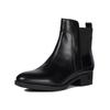 Stiefelette GEOX "Geox Stiefelette Leder/Textil", Damen, Gr. 38, schwarz, Leder, Textil, casual, Schuhe