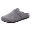Pantoffel ROHDE "RODIGO-H", Herren, Gr. 43, grau, Filz, meliert, klassisch, Schuhe, Hausschuh, Schlappen, Homeslipper mit innenliegender Plateausohle