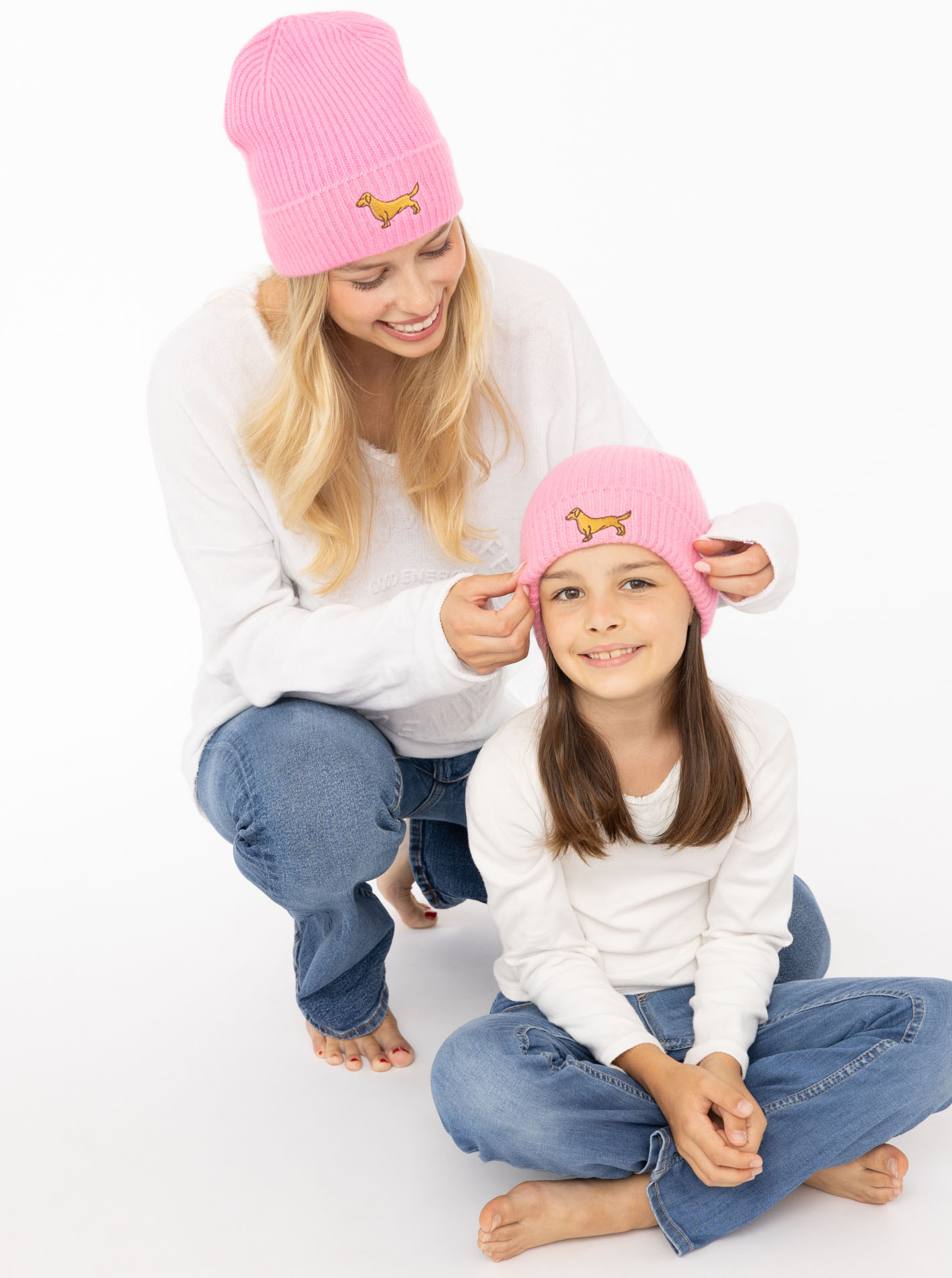 Beanie ZWILLINGSHERZ "Dog-Patch", Baby, bubblegum, Strick, Obermaterial: 100% Kaschmir, modisch, Mützen, Kids-Kaschmir Schlauschal Image