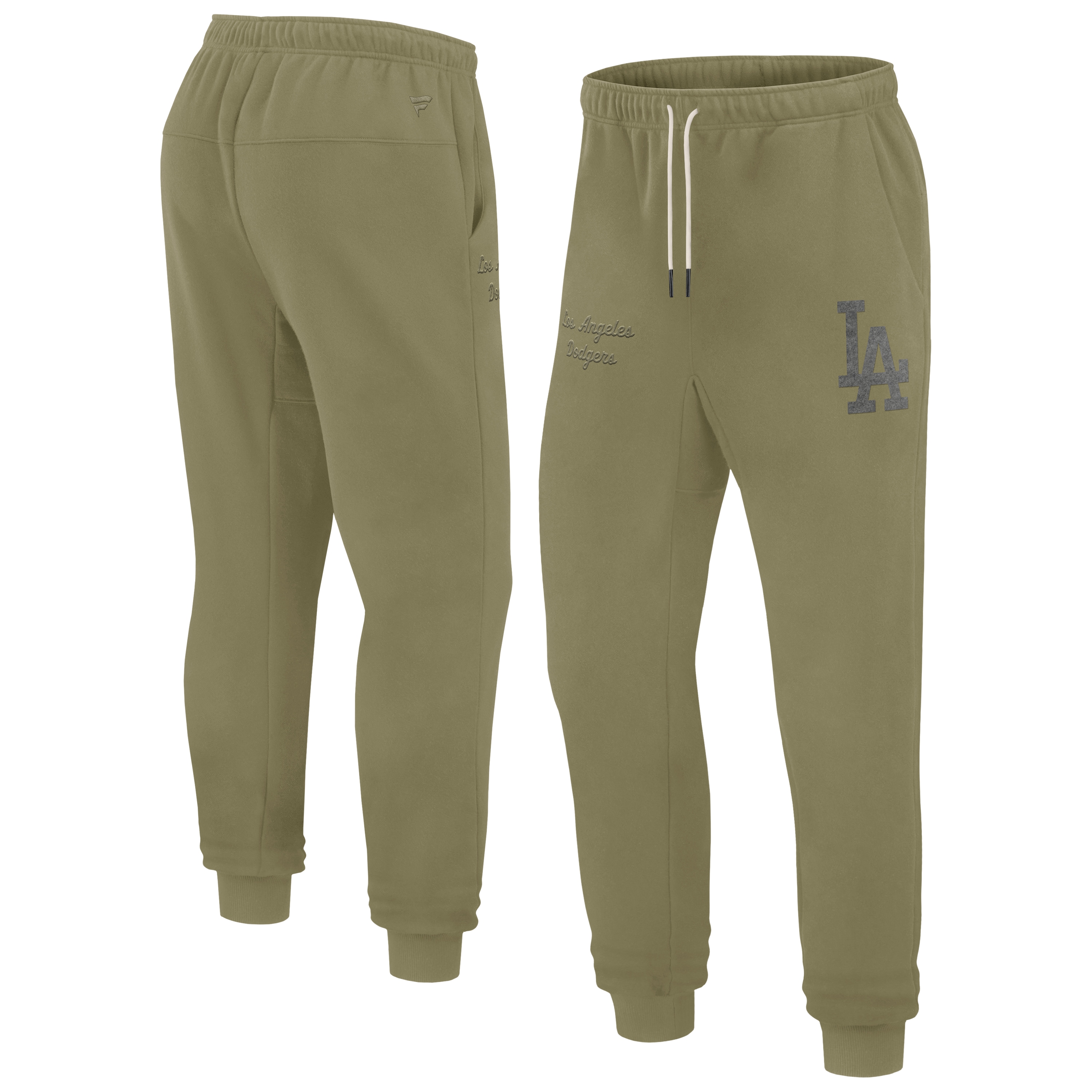 Jogginghose FANATICS "Fanatics Jogginghose Los Angeles Dodgers Heritage Fleece Cuffed", Mädchen, Gr. M, US-Größen, grün, 52% Baumwolle, 48% Polyester, Hosen Jogginghose